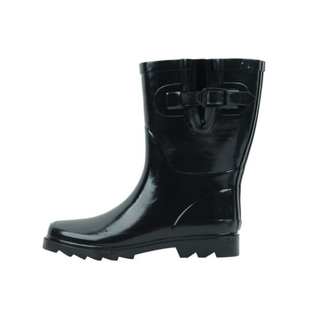 

Women s Rain Boots Rubber Buckle Short Garden Wellies Shoes