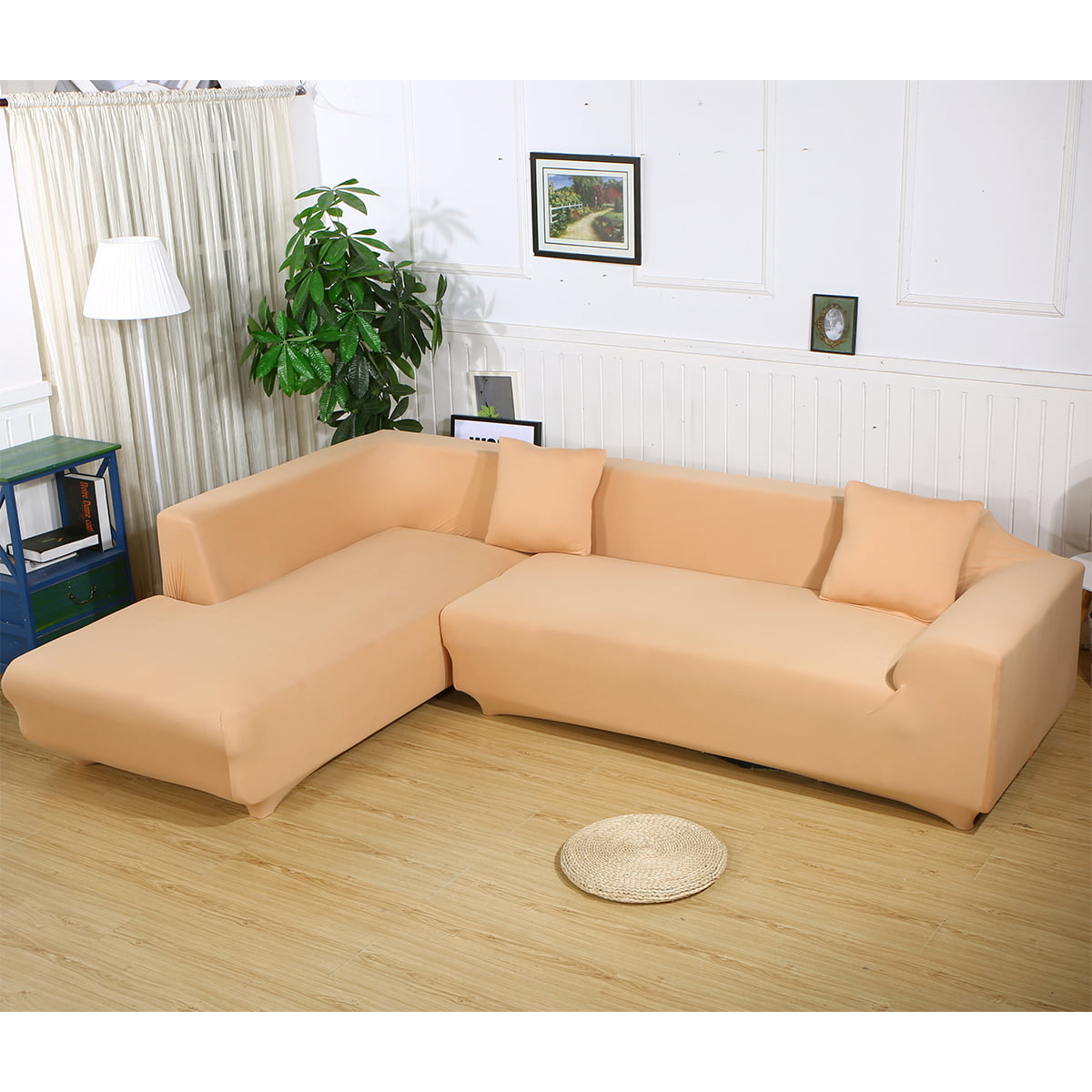 4 Seater L Shape Sofa Slipcover Stretch Protector Soft Couch Soft And Durable, NonSlip And Anti