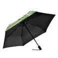 thumbnail image 2 of Geometric Forest Patterns Folding Umbrella UV50+ Waterproof Sun Protection Auto Open Close Compact Fiberglass Frame, 2 of 8