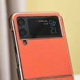 thumbnail image 3 of Slim Nylon Case for Samsung Z Flip 4 6.7 Inch, Gliter Electroplated Lightweight Folding Phone Case, Rugged Shockproof Drop Resistant Anti-Slip Anti-Scratches Cover for Samsung Galaxy Z Flip 4,Orange, 3 of 11