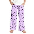 thumbnail image 6 of ZVAVZ Valentine's Day Pants for Boys Girls Wide Leg Sweatpants Kids Elastic Waist Sports Trousers with Pockets Purple,13 -14Years, 6 of 7