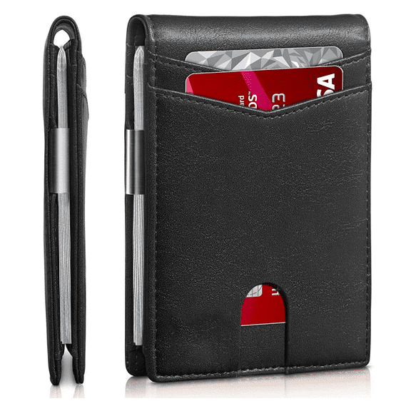 GASTROPOD Mens Wallet,Stylish Slim Wallet for Men,Practical Wallets for Men with RFID Protection,Black