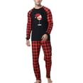 thumbnail image 2 of Penkiiy Family Christmas Pjs Matching Sets Christmas Men Printed Blouse Tops+Pants Family Matching Pajamas Set Black-A Christmas Pajamas, 2 of 7
