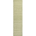 thumbnail image 2 of JONATHAN Y SANTA MONICA 2 x 8 Runner Rug, Ourika Moroccan Geometric Textured Weave - Light Green/Cream, SMB108N-28, 2 of 9