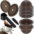 thumbnail image 1 of 5 st Återanvändbara Vertuo Kapslar För Nespresso Maskin, Kaffekapsel Med 2 Silikonlock 1 Sked Och Borste, (150ml), 1 of 5