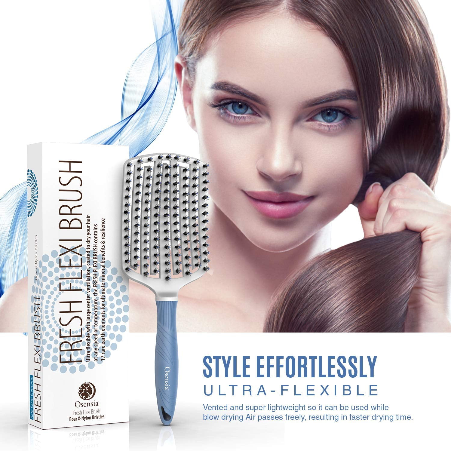 Hair Detangling Osensia Ultra Small Round Brush Osensia Curly Hair