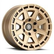 17x8.5 Icon Alloys Compass Satin Brass Wheel 6x135 (6mm) Fits select: 2004-2023 FORD F150, 2014-2023 FORD EXPEDITION