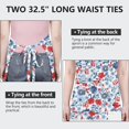 thumbnail image 6 of Pioneer Flower Floral Print Pattern Apron-Garden Aprons for Women with Pockets-Cotton Linen Waterproof Kitchen Cooking Gardening Aprons Adjustable for Kitchen,Cooking,BBQ and Salon 33x27 Inch, 6 of 7