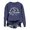 Navy, variant on Venzia Women Halloween Crewneck Sweatshirt, Black Long Sleeve Pullover Top, Casual Fall Graphic Sweatshirt