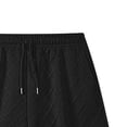 thumbnail image 4 of hotojiny Mens Short Sets Tracksuit 2 Piece Outfits Casual Summer Fashion Short Sleeve T Shirt and Textured Shorts for Workout(Black,Small), 4 of 6