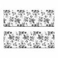 thumbnail image 2 of Black and White Bench Cushion Set of 2, Vintage Floral Pattern Victorian Classic Royal Inspired New Modern Art, Standard Size Foam Pad and Decorative Cover, White and Black, by Ambesonne, 2 of 4