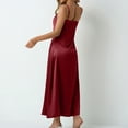 thumbnail image 4 of YFELWZ Womens Plus Size Dresses Fashion Solid Color Lock Clasp Design Beach Swimsuit Brick Red L, 4 of 9