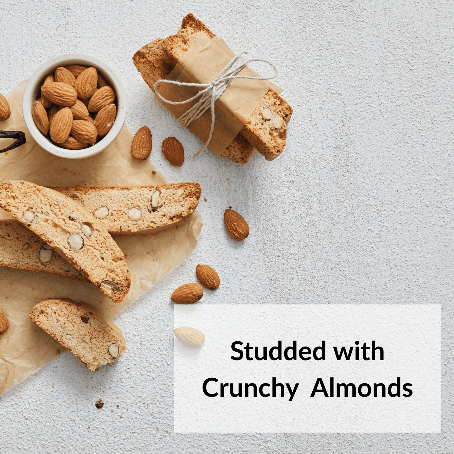DeLallo Almond Biscotti Cookies, Non-GMO, 7 oz Container, (4 Pack)
