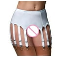 thumbnail image 5 of Zwiiyzr Women Garter Belt Plus Size Mesh Suspender Belt Set with 10 Straps Clip for Thigh Highs (No Stockings) White, 5 of 7