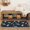 thumbnail image 4 of Dark Blue Dinosaurs Space Pattern Bathroom Rugs Mat,Non Slip Microfiber Bathroom Rug,Rubber Backing,Soft Bathroom Mats for Bathroom Floor,Tub and Shower,47x17in(120x43cm), 4 of 5