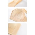 thumbnail image 6 of HNMKIU Plus Size Wirefree Bra Fashion Lace Front Closure Backless Racerback Seamless Comfort Full Coverage Daily Wear Beige - 90E, 6 of 8