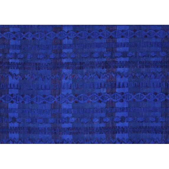 Ahgly Company Indoor Rectangle Abstract Purple Modern Area Rugs, 4' x 6'