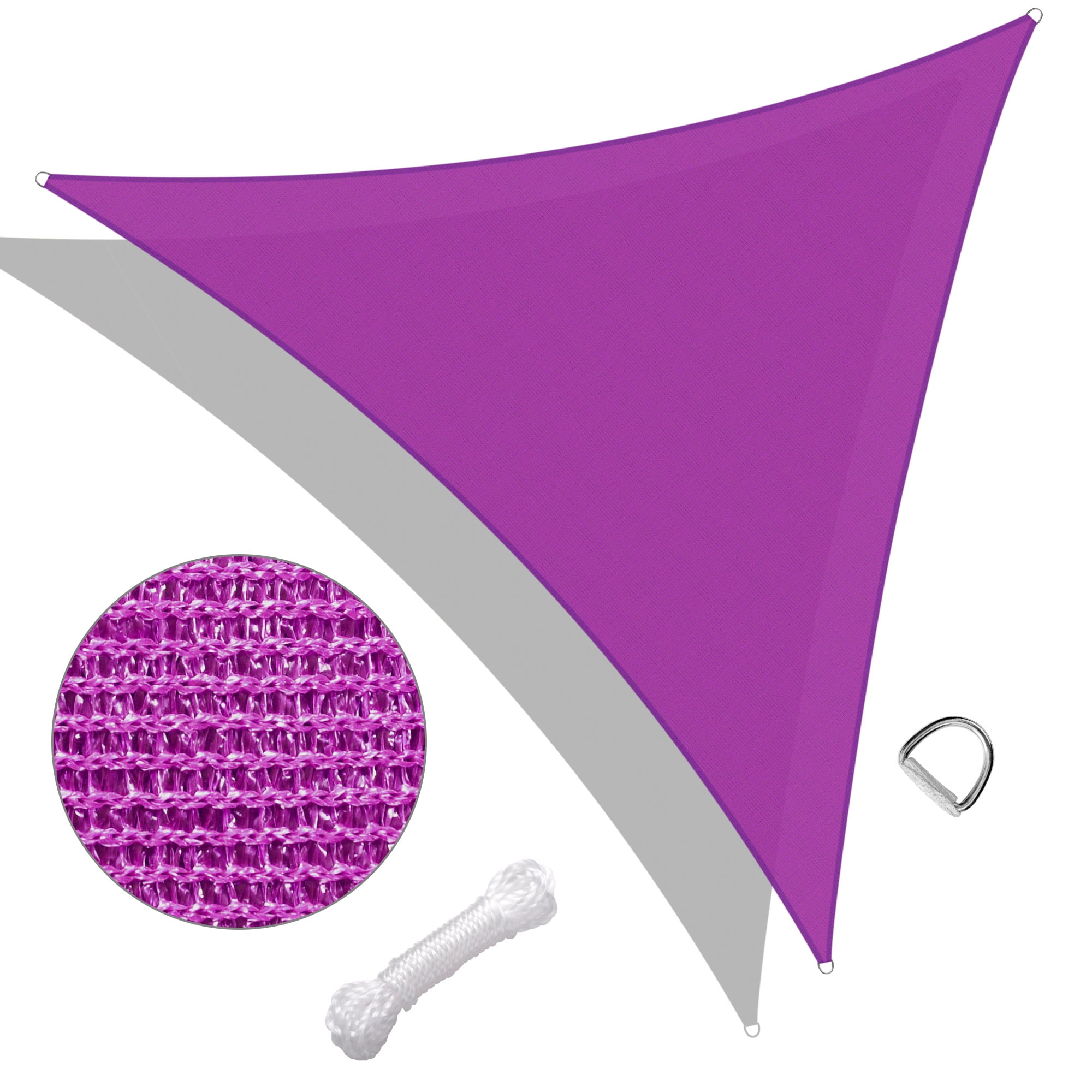 Henmomu 28 X 28 X 28 Triangle Sun Shade Sail Red Purple Shade Sails