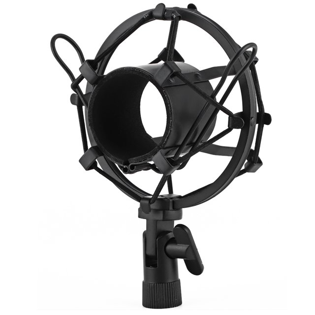 Haofy Support de Microphone en Métal Robuste, Diamètre 1.7-1.8 Po Support de Microphone Antichoc, Support Antichoc Réglable pour Podcasting Jeu