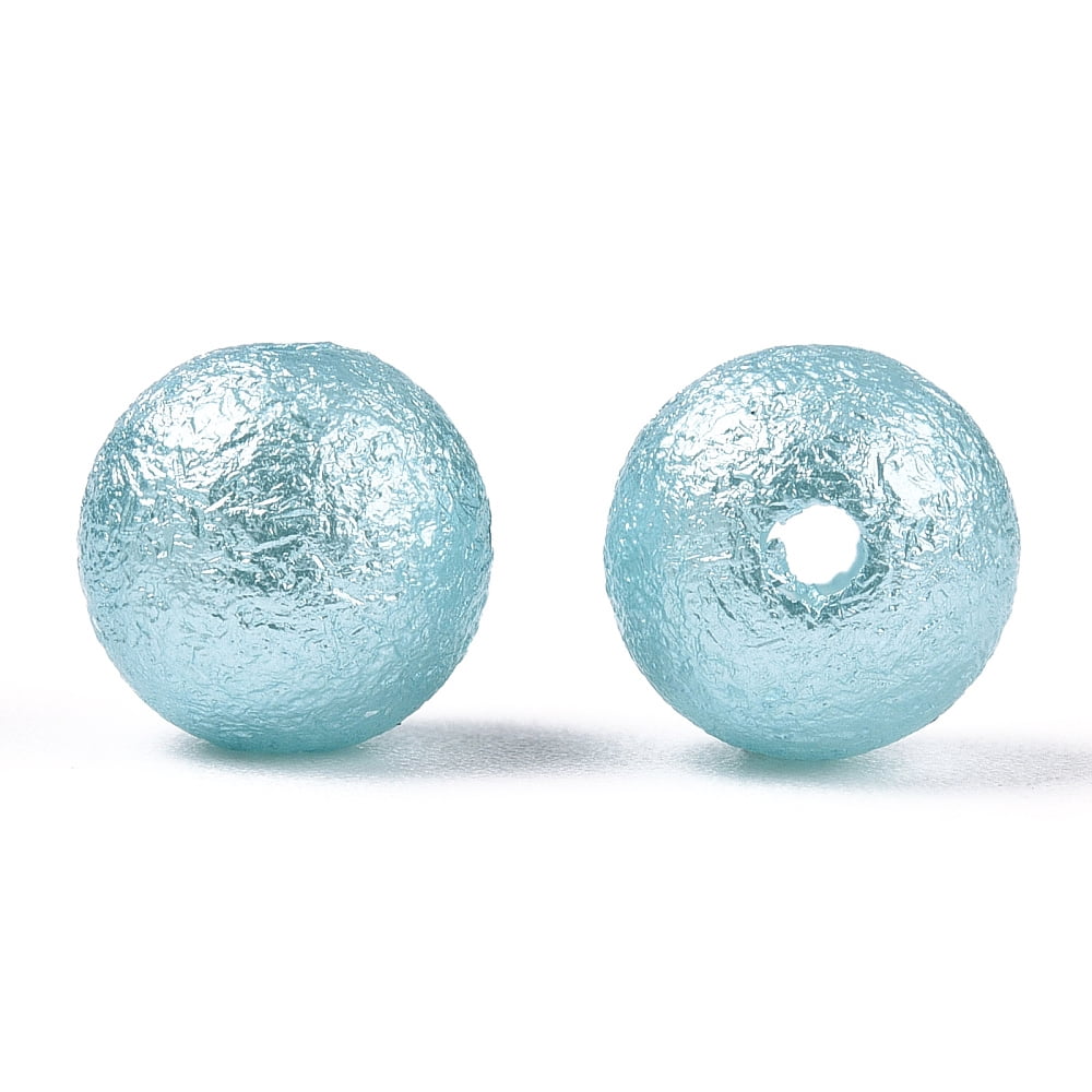 1bag Matte Round Plastic Imitation Pearl Beads Pale Turquoise 8mm Hole: 1mm about 2000pcs/bag