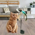 thumbnail image 4 of Juguete interactivo de varita de plumas de gato con ventosa, ejercitador interacción de mascotas ejercicio de persecución de alambre Yuyangstore Varita de juego para gatos, 4 of 7