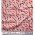 thumbnail image 1 of Soimoi Gray Poly Georgette Fabric Artistic Floral Printed Fabric 1 Yard 42 Inch Wide, 1 of 5
