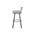 thumbnail image 3 of Amisco Travis Tabouret de Comptoir Pivotant 26 Po. - Polyester Gris Pâle Beige / Métal Gris, 3 of 9