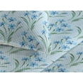 thumbnail image 3 of Ambesonne Floral Quilted Bedspread Set 3 Pcs, Blooming Cornflowers Nature, Twin, Sea Blue and Fern Green, 3 of 4