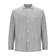 thumbnail image 2 of Maplenight Mens Lightweight Shirt Jacket Lapel Long Sleeve Button Down Casual Overshirt for Summer Fall, 2 of 5
