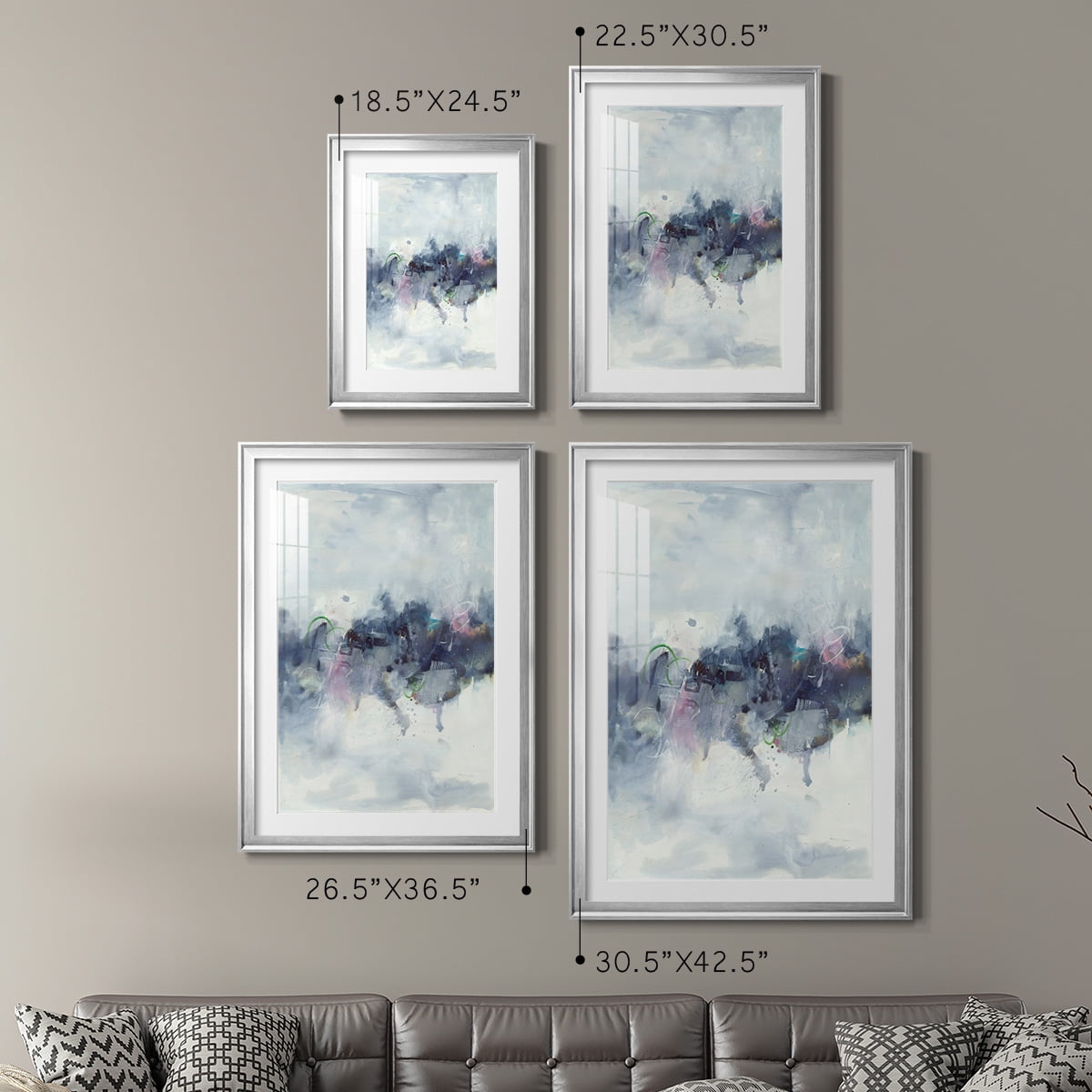 Wexford Home Birds I Premium Framed Print, 26.5" x 36.5" - Ready to Hang, Silver (Set of 2)
