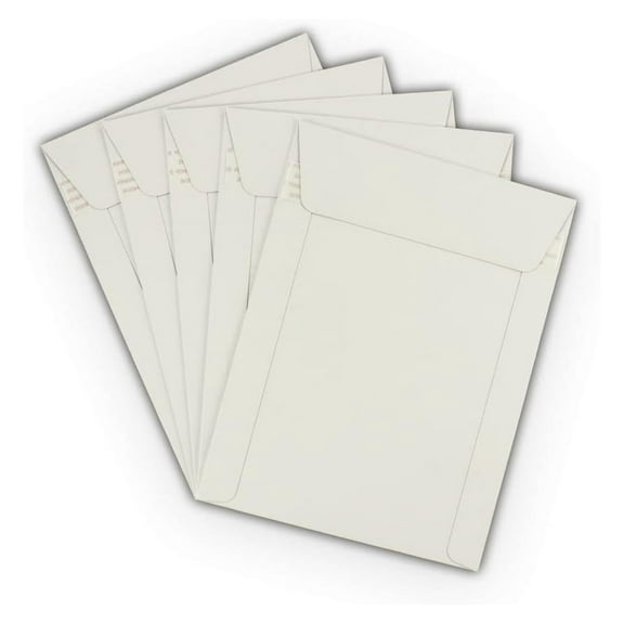 Rigid Photo Mailers 11x13.5 - 200 Pack White Cardboard Envelopes Self Seal - Stay Flat Mailers for Photos, Documents, Artwork Shipping