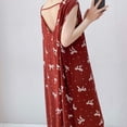 thumbnail image 4 of Nightgown Women's Long Cotton Sleep Dress Vintage Floral Sleeveless Nightshirt with Pockets Coffee Free Size, 4 of 5