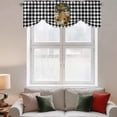 thumbnail image 2 of Tie Up Valance Curtain for Kitchen,Farm Sunflower Daisy Black White Buffalo Rod Pocket Short Curtains Adjustable Tie-Up Shade Valances,Rustic Bee Honeycomb Window Treatment for Bathroom Living Room, 2 of 9