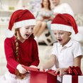 thumbnail image 4 of Gorro navideño de punto rojo 2022, bonito gorro de Papá Noel con pompón, gorro de ganchillo cálido para mamá, bebé, regalo de fiesta de Navidad y Año Nuevo, 4 of 5