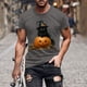 thumbnail image 1 of Blusas y camisas de manga corta y cuello redondo para hombre. Blusas/camisetas de manga corta con cuello redondo y estampado de Halloween para hombre. Blusa para hombre., 1 of 5