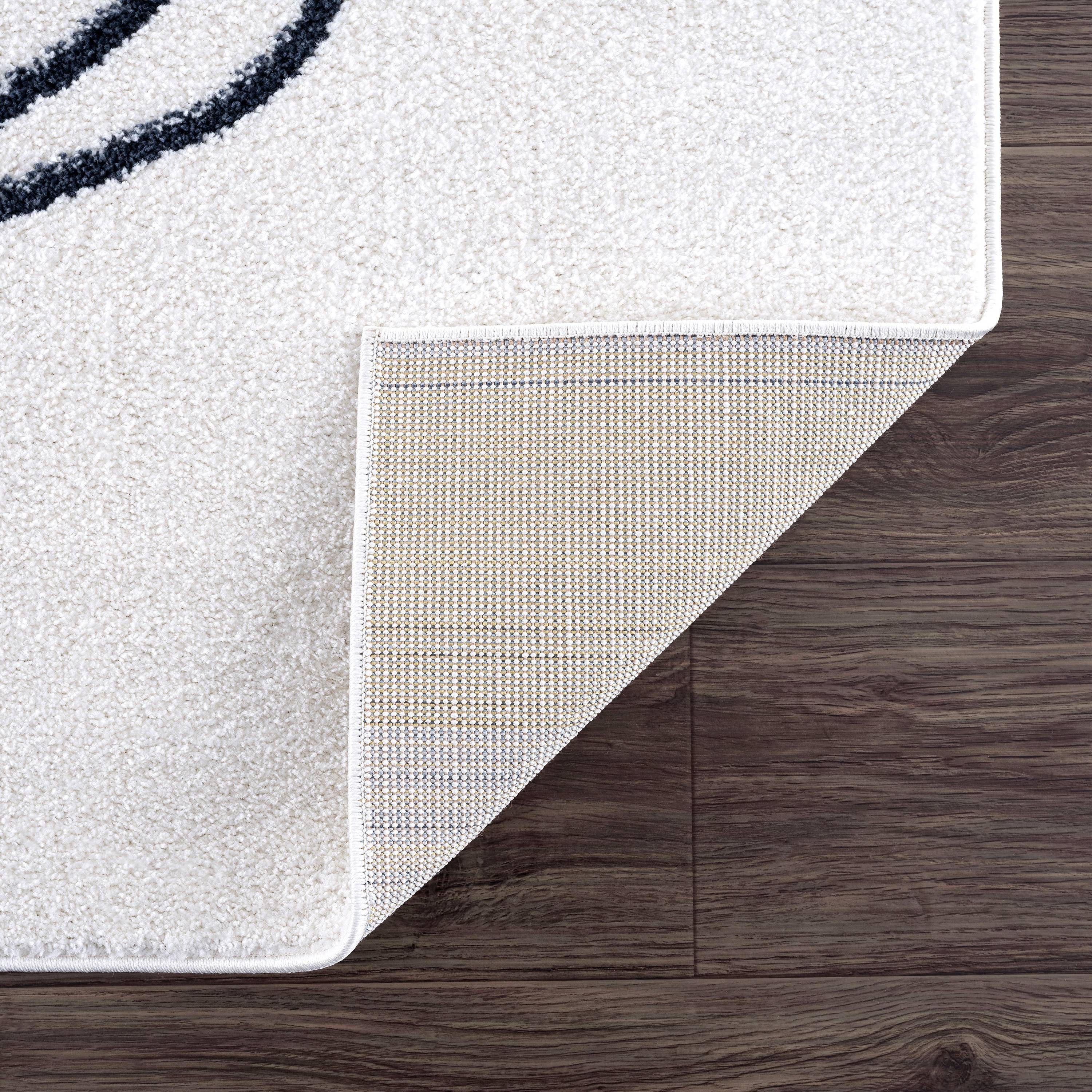 Abani Deco Collection Area Rug Mid Century Modern Bedroom Living Room Decor Floor Rug 8 x 10 Cream Grey