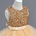 thumbnail image 4 of PINQI A Line Dresses for Toddler Kids Girls Summer Sleeveless Dress Piano Concert Wedding Party Star Decoration Dress for 3 to 12 Years, 4 of 8