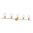 thumbnail image 4 of Gene 5 light Brass and Clear glass Wall sconce, 4 of 5