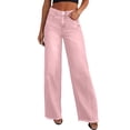 thumbnail image 1 of Pantalones PRETTYGARDEN de Pierna Ancha, Tiro Alto, Elásticos, Rosados Talle 14, 1 of 5