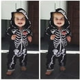 thumbnail image 4 of JAHH Children's Classic Fit Jumpsuit Toddler Baby Girls&Boys Hooded Skeleton Romper Jumpsuits Halloween Outfits Clothes for Fashion Versatile Lightweight Rompers (18-24 Months,A), 4 of 10