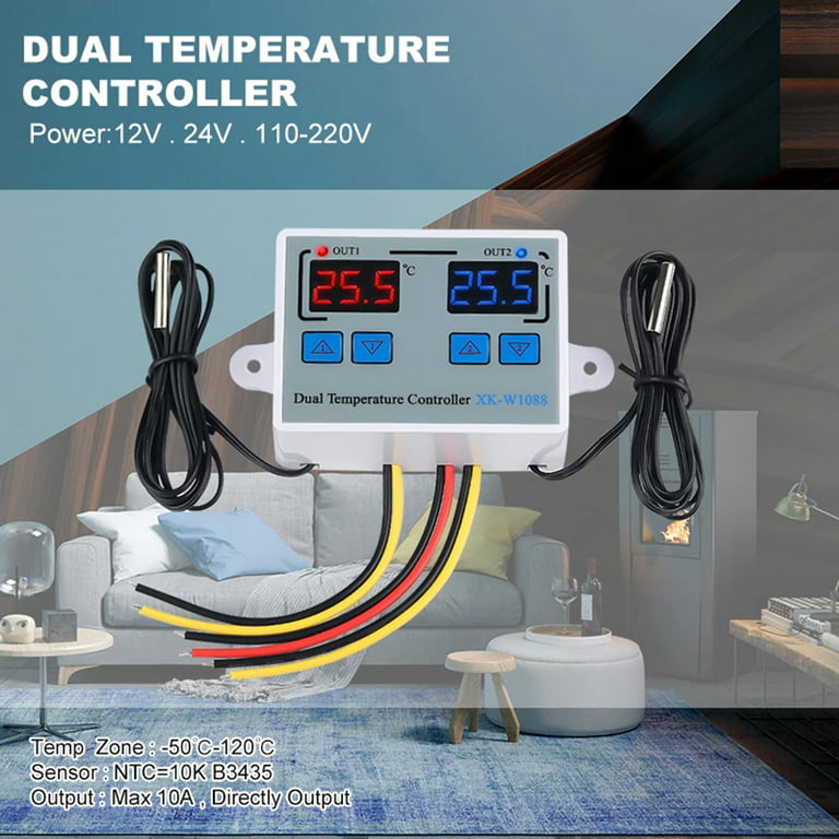 W1411 W88 Temperature Controller Thermostat and 100 hours Relay