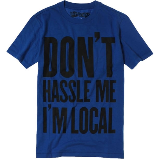 Camiseta gráfica Aeropostale Don't Hassle Me para hombre azul XXL