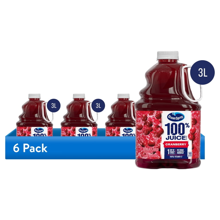 Ocean Spray 100% Juice Cranberry Blend, 101.4 fl oz, 6 Pack photo 1