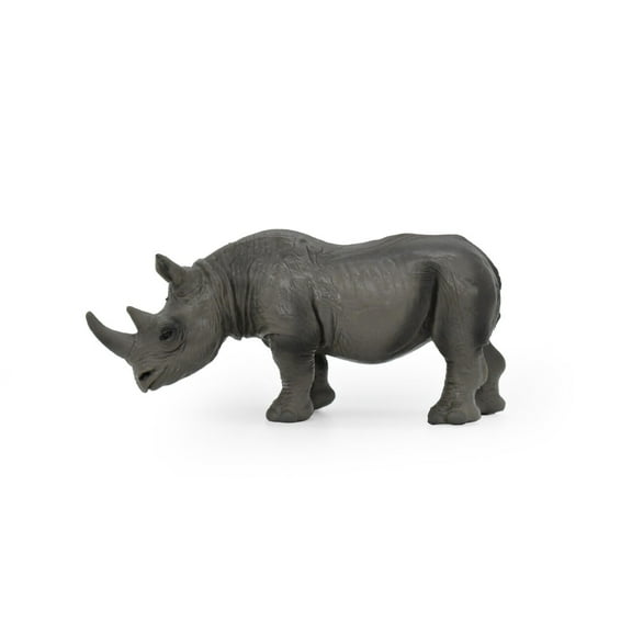 Rhino Toy, Rhinoceros, Animal, Very Realistic Rubber Figure, Model, Educational, Animal, Hand Painted Figurines, 5" CH107 BB90