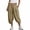 Khaki, variant on Yuanlook Women's Linen Cotton Balloon Capri Pants, Vacation Casual Cropped Trousers with Crossover Waist & Relaxed Fit, S-XXL
