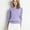 Purple, variant on Sweaters for Women Solid Color Round Neck Basic Fine-Knit Sweater Fall Fashion 2023 Wine