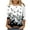 Black, variant on fartey 3/4 Length Sleeve Shirts for Women Spring 2025 Floral Print Tops Tunic Comfy Round Neck T-Shirt Lightweight Fit Stretch Beach Vacation Blouses Shirt