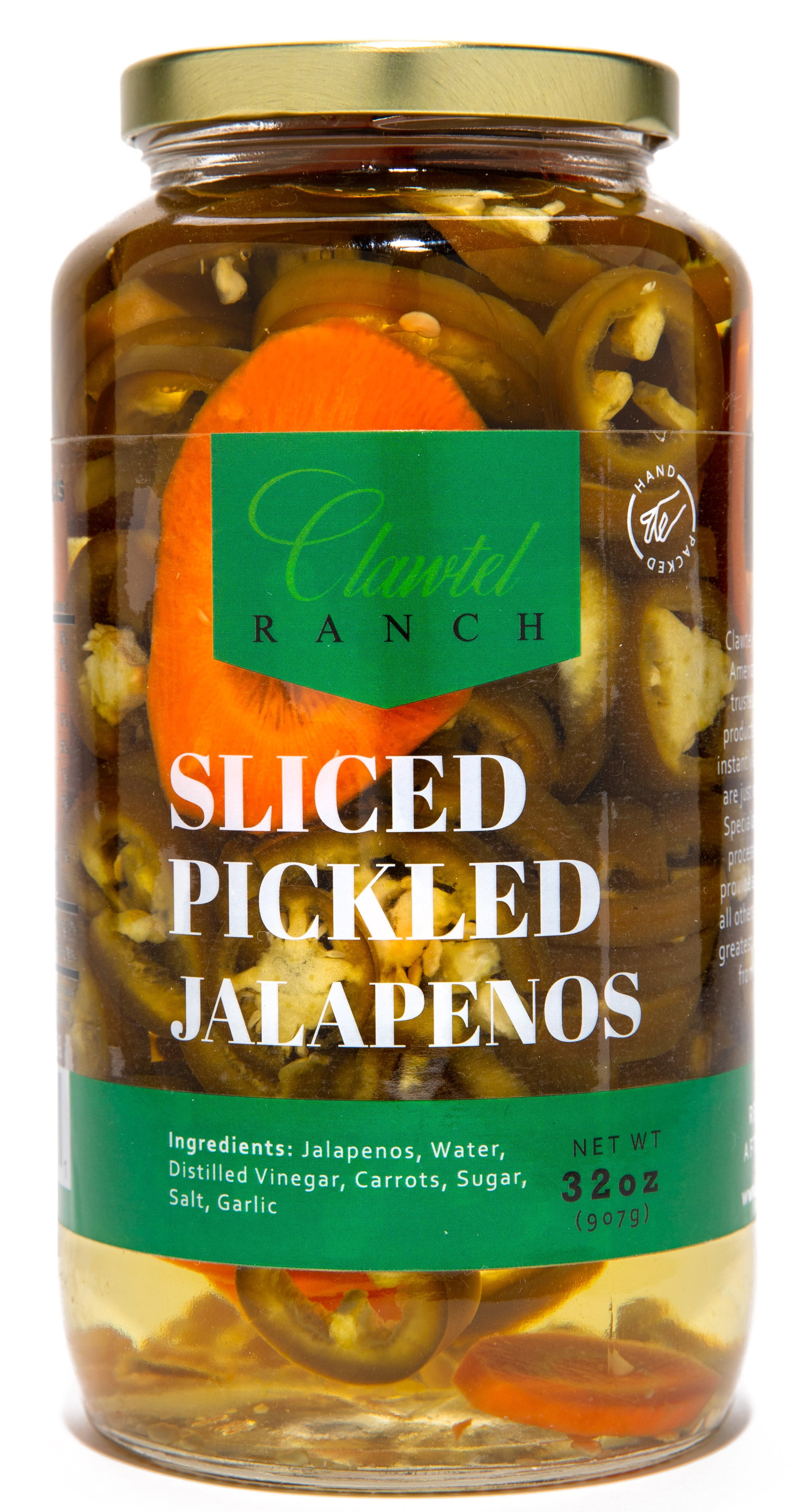 Clawtel Ranch Sliced Pickled Jalapenos 2 Jars, 32oz Jar