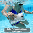 thumbnail image 2 of AquaVault Waterproof Floating Dry Bag Cell Phone Case with Neck Strap for Apple, White, 2 of 14