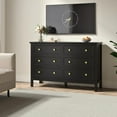 thumbnail image 6 of LYNSOM Black Dresser for Bedroom, Modern 6 Drawer Double Dresser with Deep Drawer and Metal Handle, Wood Dressers & Chests of Drawers for Hallway, Entryway, 6 of 16